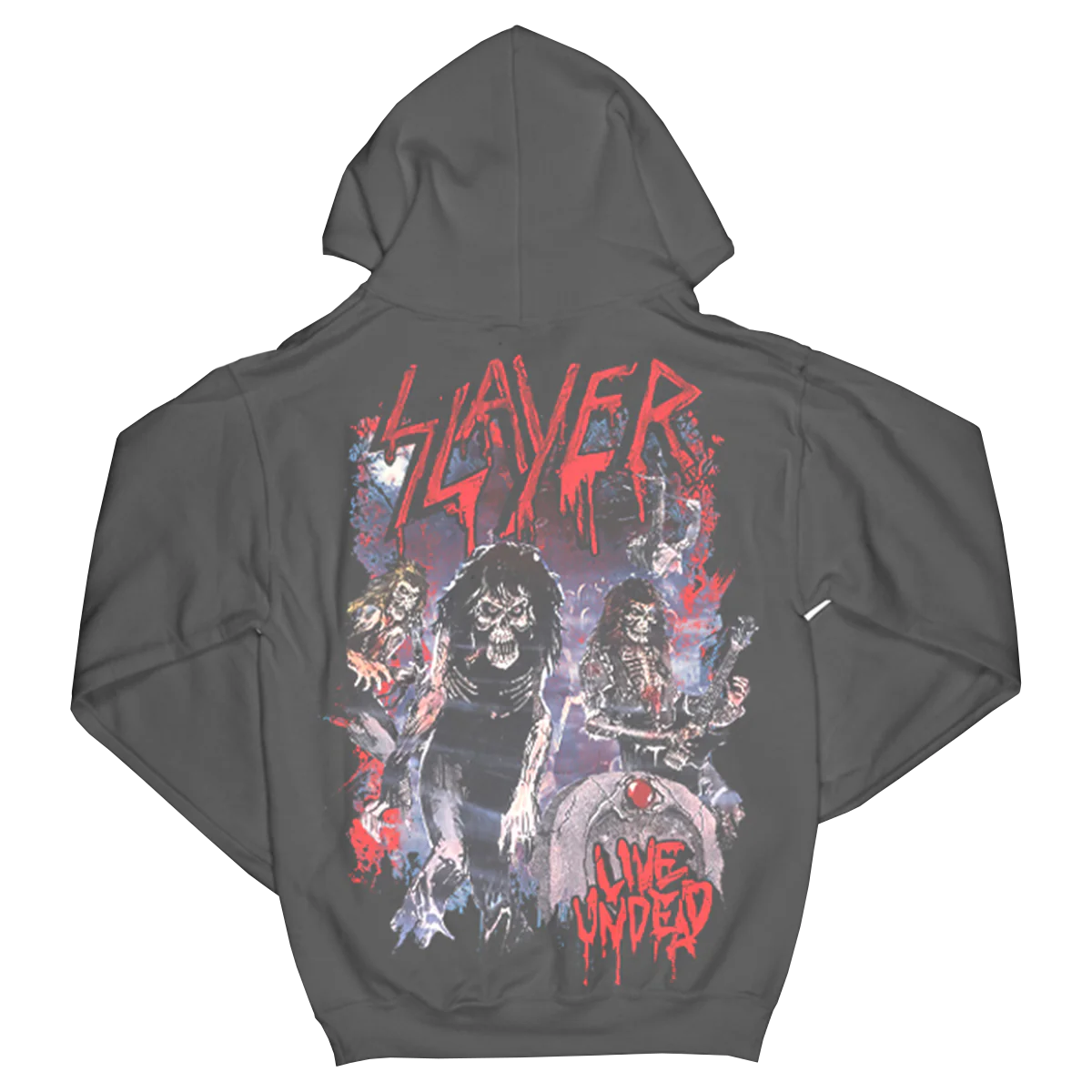 Live Splatter on Charcoal Hoodie - Image 3